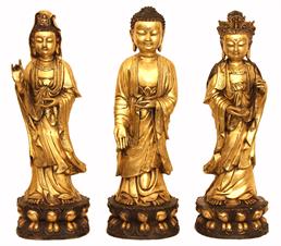 CLICCA PER MAGGIORI DETTAGLI / Buddha and two Guanyin
